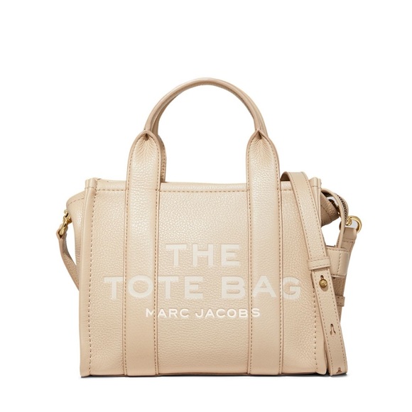 Marc Jacob The leather small tote bag in beige leather - Picture 10 of 12